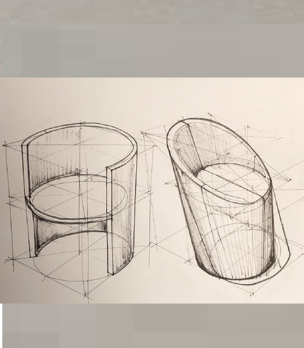Aeris Lounge Chair detailed sketch